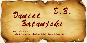 Daniel Batanjski vizit kartica